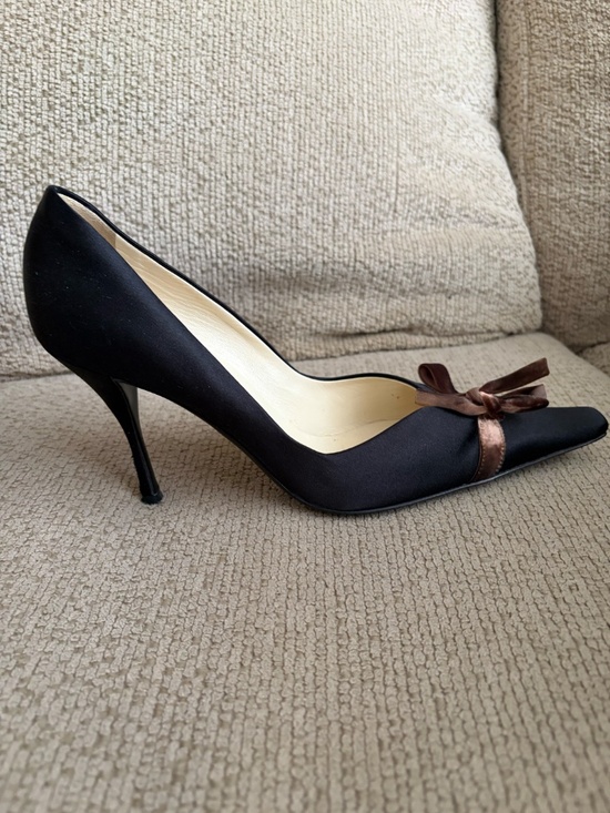 PRADA Raso Velour Nero Tabacco Formal Shoes - Picture 2 of 4